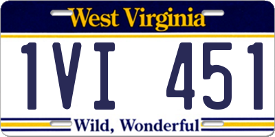WV license plate 1VI451