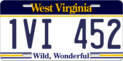 WV license plate 1VI452