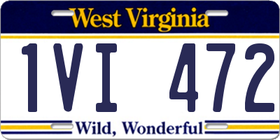 WV license plate 1VI472