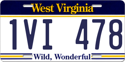 WV license plate 1VI478