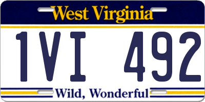 WV license plate 1VI492