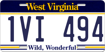 WV license plate 1VI494