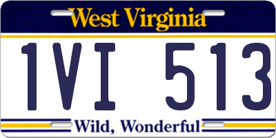 WV license plate 1VI513