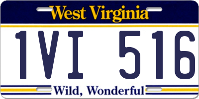 WV license plate 1VI516