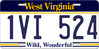 WV license plate 1VI524