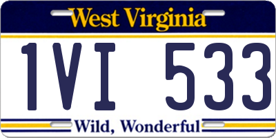 WV license plate 1VI533