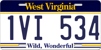 WV license plate 1VI534