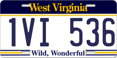 WV license plate 1VI536