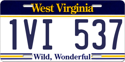 WV license plate 1VI537