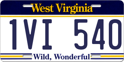 WV license plate 1VI540