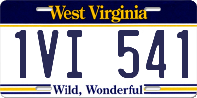WV license plate 1VI541