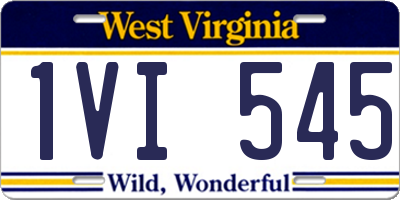 WV license plate 1VI545