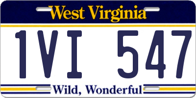 WV license plate 1VI547