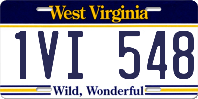 WV license plate 1VI548