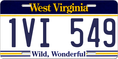 WV license plate 1VI549