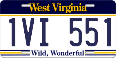 WV license plate 1VI551
