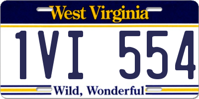 WV license plate 1VI554