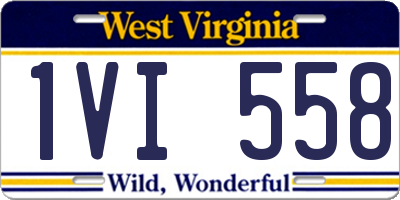 WV license plate 1VI558