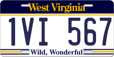 WV license plate 1VI567