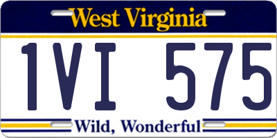 WV license plate 1VI575