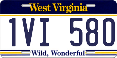 WV license plate 1VI580