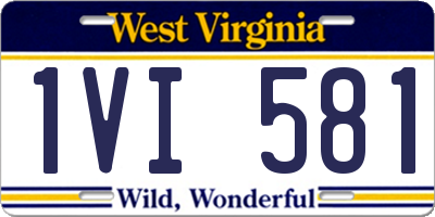 WV license plate 1VI581