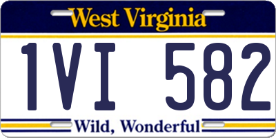 WV license plate 1VI582