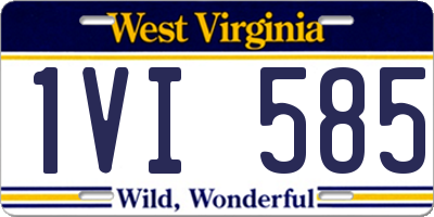 WV license plate 1VI585