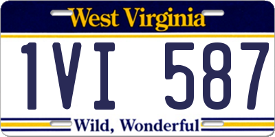 WV license plate 1VI587