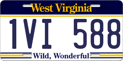 WV license plate 1VI588