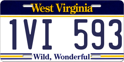 WV license plate 1VI593