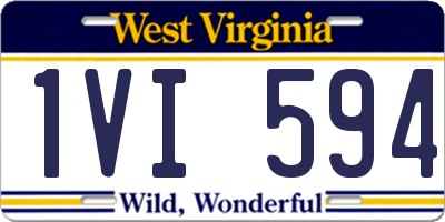 WV license plate 1VI594