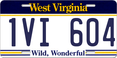 WV license plate 1VI604