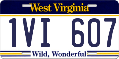 WV license plate 1VI607
