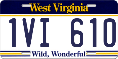 WV license plate 1VI610
