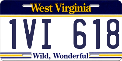 WV license plate 1VI618