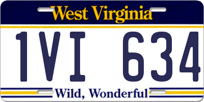 WV license plate 1VI634
