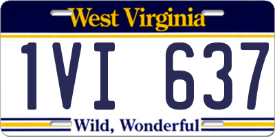 WV license plate 1VI637