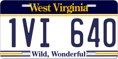 WV license plate 1VI640