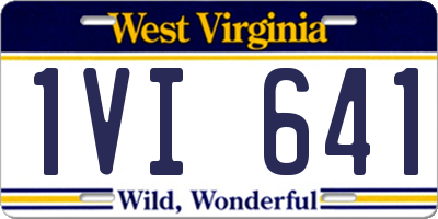 WV license plate 1VI641