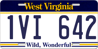 WV license plate 1VI642