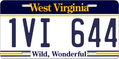 WV license plate 1VI644