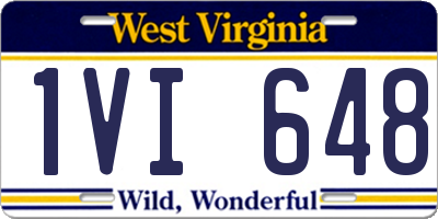 WV license plate 1VI648