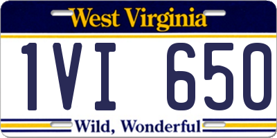 WV license plate 1VI650