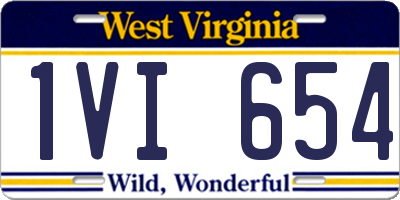 WV license plate 1VI654
