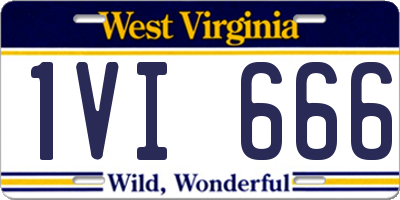 WV license plate 1VI666