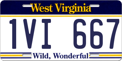 WV license plate 1VI667