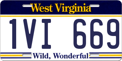 WV license plate 1VI669