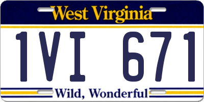 WV license plate 1VI671