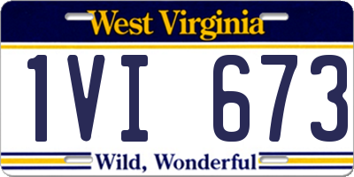 WV license plate 1VI673